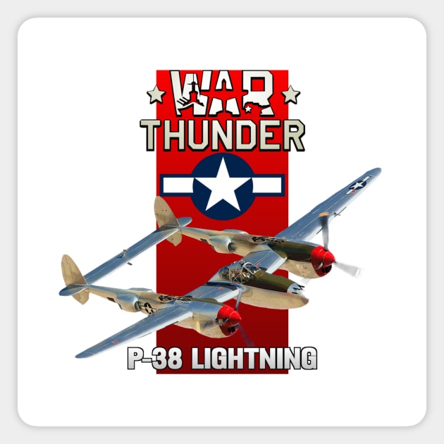 P-38 Lightning Sticker by MilMerchant